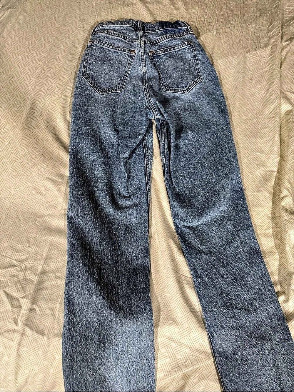 Abercrombie & Fitch Curve Love Ultra High Rise 90s Straight Jean Blue Waist 25 - Picture 5 of 6